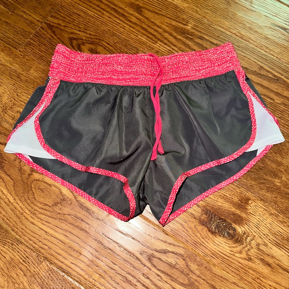 SO Black and Pink Athletic Shorts Lightweight Elastic Waist